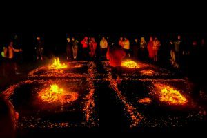 Kick Ash Firewalks Celtic Knot firewalk at the International Firewalk Gathering 2025