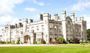Large scale charity firewalk event at Dundas Castle, South Queensferry, overlooking the Firth of Forth.